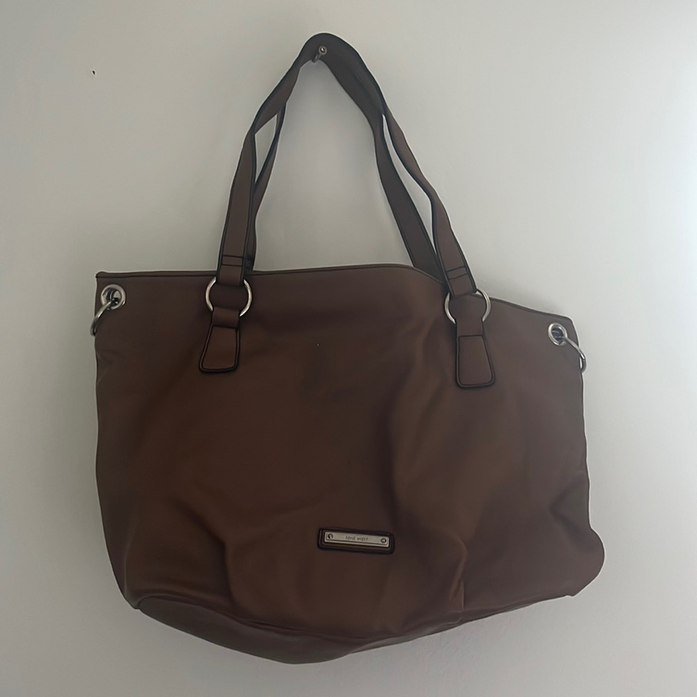 Brown tote bag